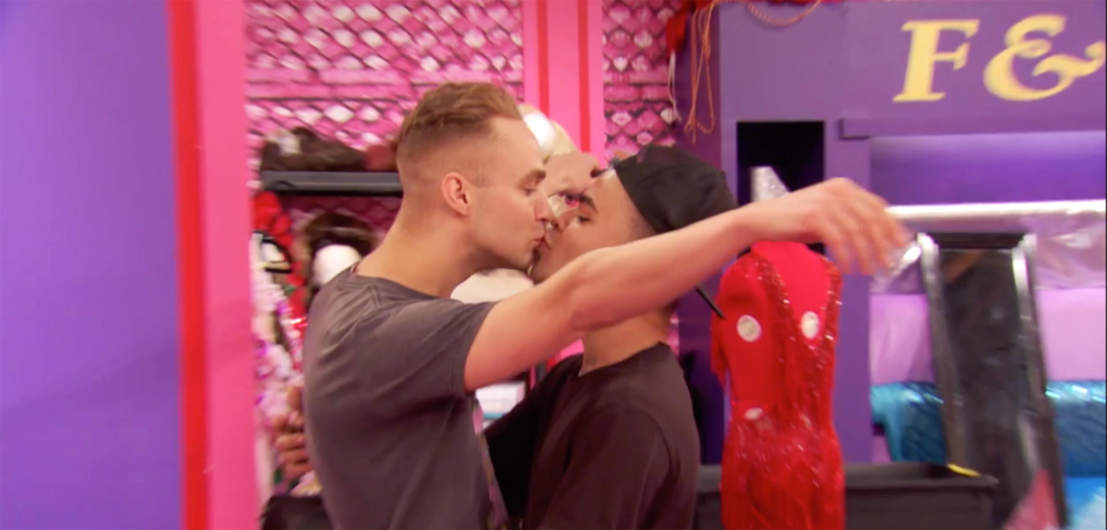 Brooke Lynn and Vanjie making out.